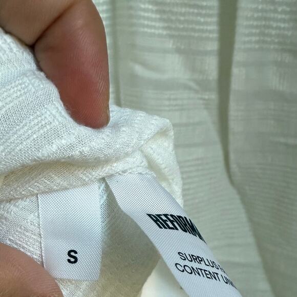 Reformation Womens White Smocked Turtle Neck‎ Long Sleeve Blouse - Picture 10 of 10